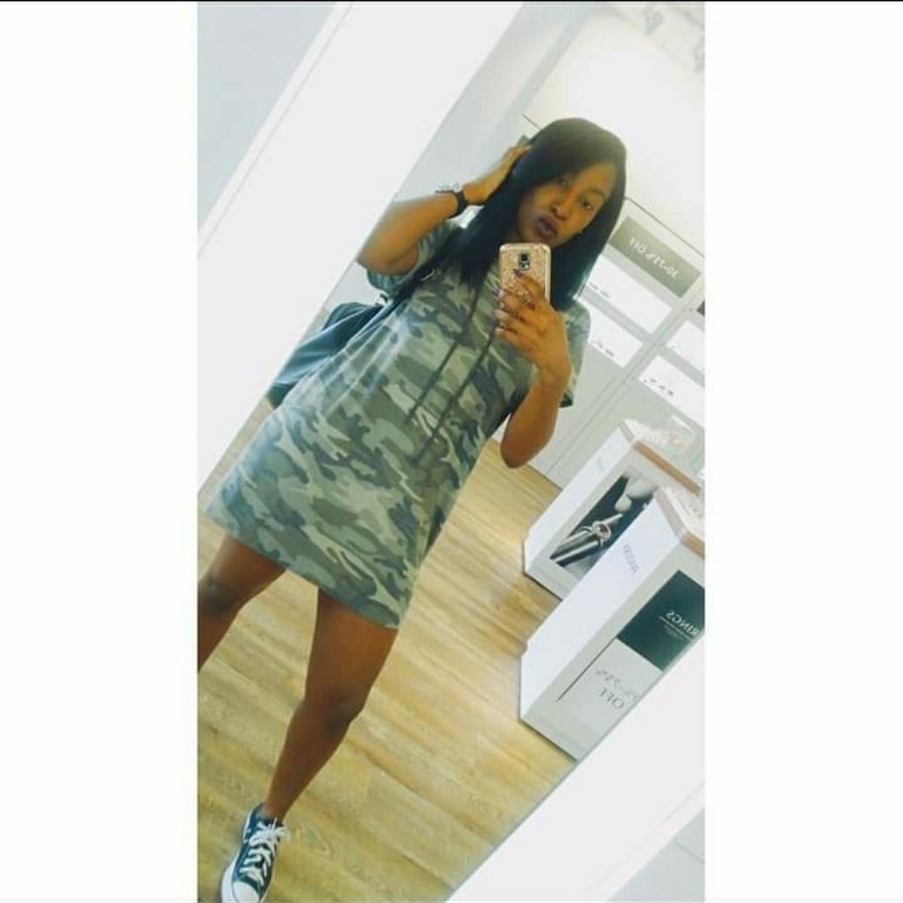 Camo mini dress